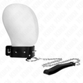 KINK - COLLAR WITH 65 CM STRAP WITH SILVER STUDS MODEL 2 ADJUSTABLE 36-43 CM X 5 CM