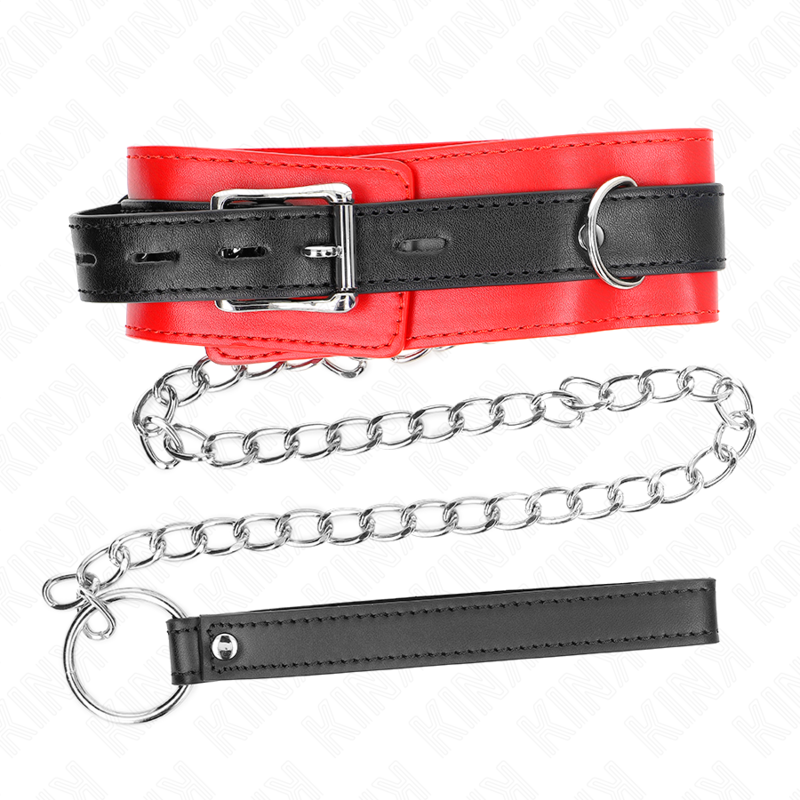 KINK - COLLIER AVEC SANGLE 65 CM ROUGE 54 X 4,5 CM