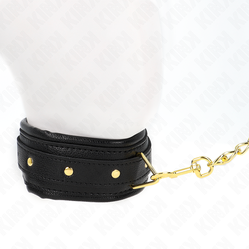 KINK - COLLAR WITH SPONGE STRAP IMITATION LEATHER MODEL 1 ADJUSTABLE 37-54 CM X 3 CM
