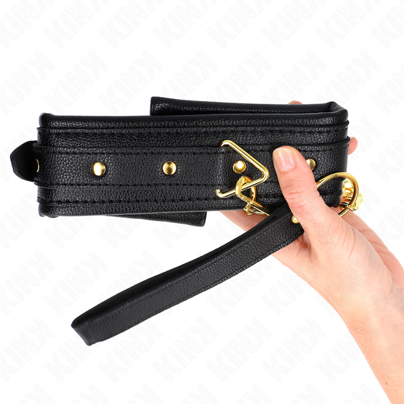 KINK - COLLAR WITH SPONGE STRAP IMITATION LEATHER MODEL 1 ADJUSTABLE 37-54 CM X 3 CM