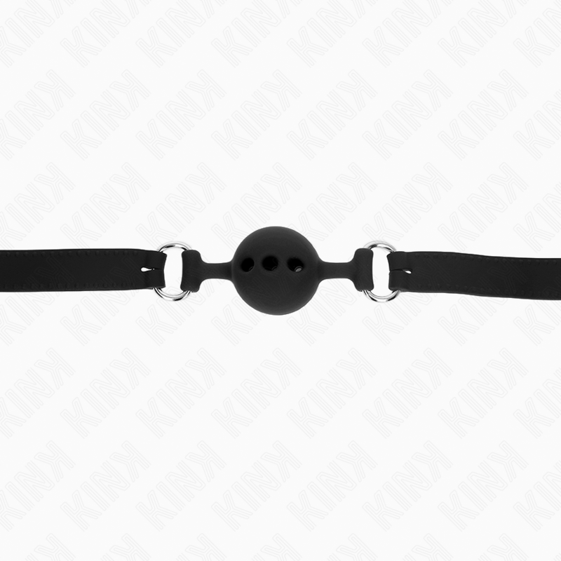 KINK - BAILLON 55 x 2 CM À BOULE 4 CM EN SILICONE COMPLET TAILLE S NOIR RÉGLABLE 35-51 CM