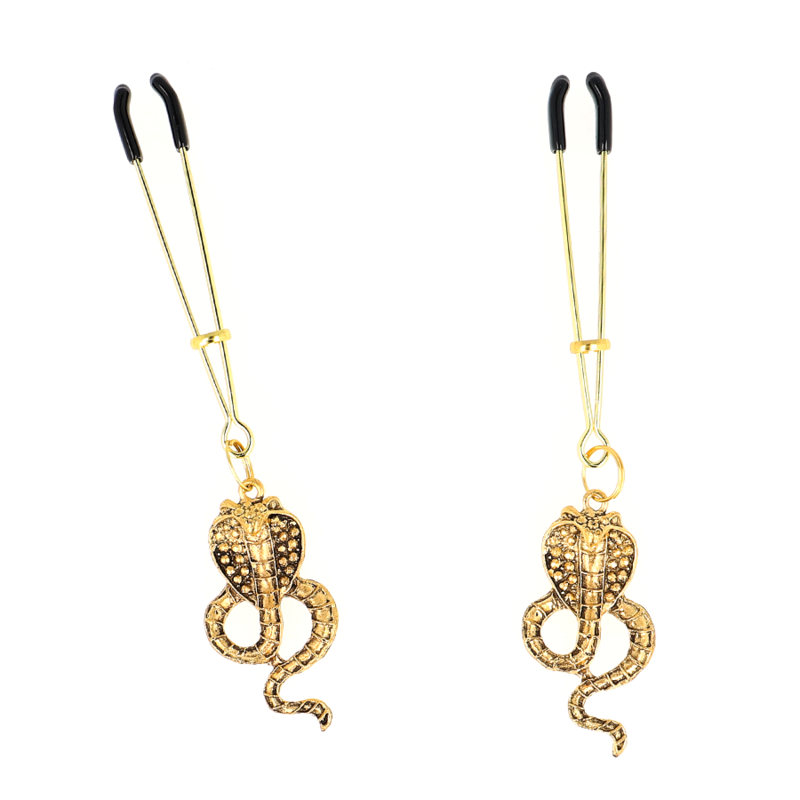 KINK - PINCES À TÉTONS AVEC PENDENTIF COBRA 6 CM
