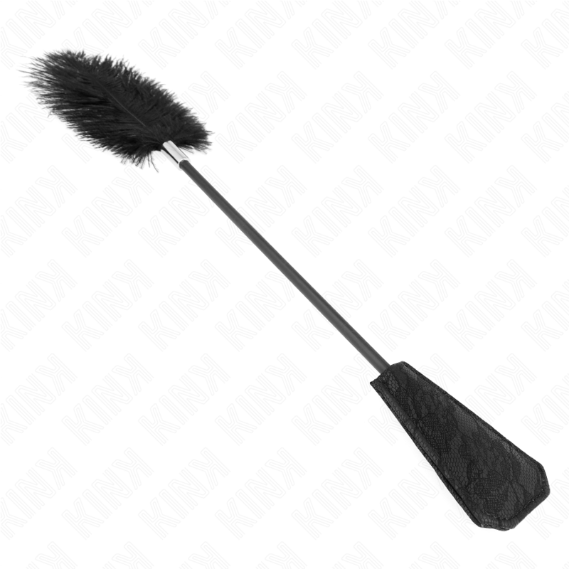 KINK - OSTRICH FEATHERS TICKLE TOY WITH LACE PADDLE 56 CM