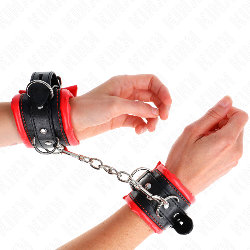 KINK - MENOTTES STYLE HEAVY DOUBLURE ROUGE AJUSTABLE 20-30 CM X 6 CM