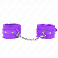 KINK - MENOTTES MATELASSÉES PREMIUM VIOLETTES AVEC SANGLE VIOLETTE RÉGLABLE 17-29 CM X 6 CM