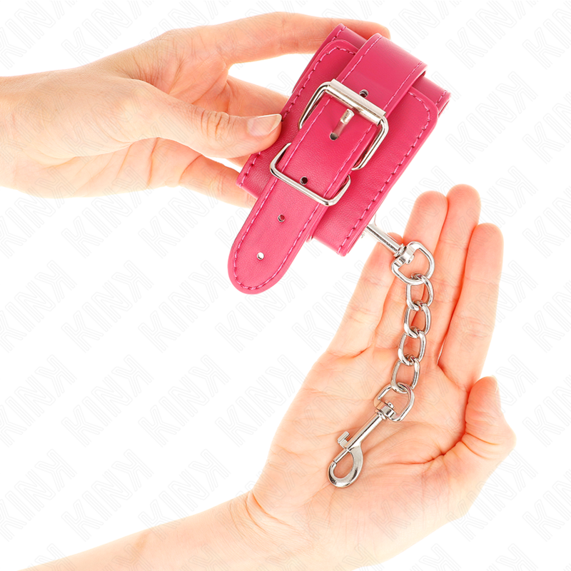 KINK - FUCHSIA WRISTBANDS WITH FUCHSIA DETAILS, ADJUSTABLE 20-28 CM X 5.5 CM