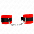 KINK - WRISTBANDS FOR BEGINNERS BLACK-RED 30 X 7 CM