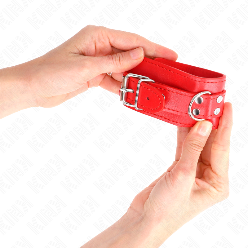 KINK - BRASSARDS SIMPLES ROUGE AJUSTABLES 20-23 CM X 5.5 CM