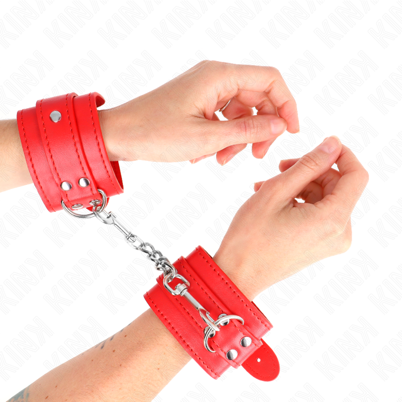 KINK - BRASSARDS SIMPLES ROUGE AJUSTABLES 20-23 CM X 5.5 CM
