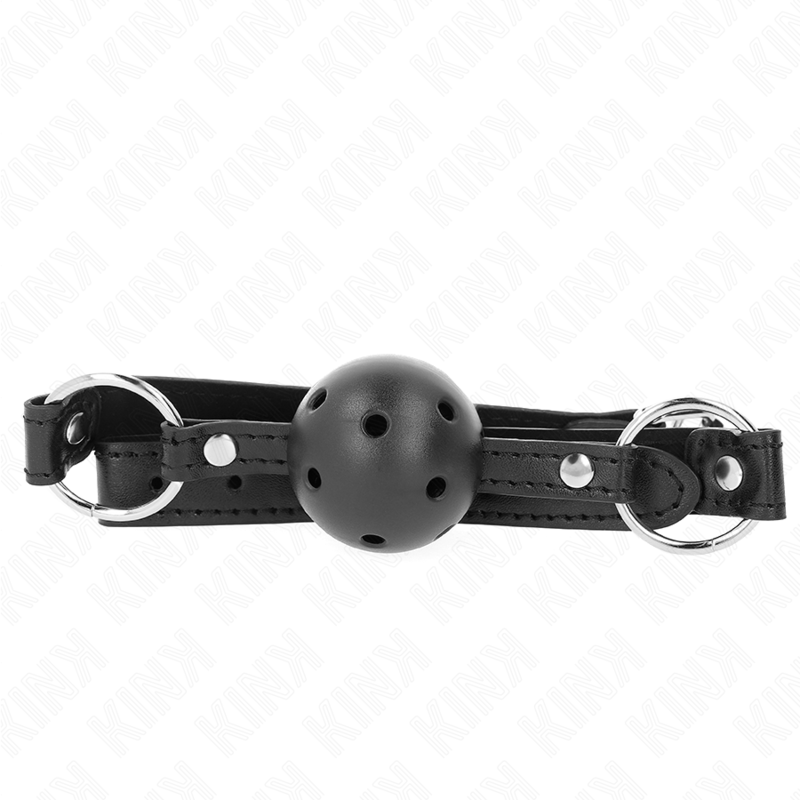 KINK - BAILLON DE BOUCHE 4.5 CM NOIR DUR CREUX MODÈLE 1 63.5 X 2 CM