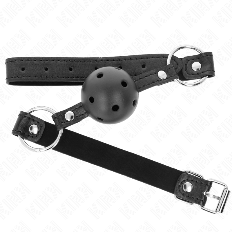 KINK - BAILLON DE BOUCHE 4.5 CM NOIR DUR CREUX MODÈLE 1 63.5 X 2 CM
