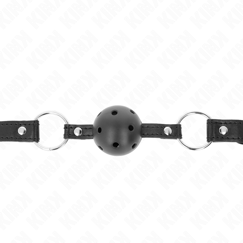 KINK - BAILLON DE BOUCHE 4.5 CM NOIR DUR CREUX MODÈLE 1 63.5 X 2 CM