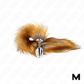 KINK - PLUG ANAL TAILLE M 8 X 3.5 CM AVEC QUEUE SYNTHÉTIQUE 40 CM MARRON