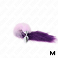 KINK - PLUG ANAL TAILLE M 8 X 3.5 CM AVEC QUEUE SYNTHÉTIQUE 40 CM VIOLETTE