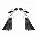 KINK - PINCES À TÉTONS AVEC DES POMPONS EN FAUX CUIR 6 CM