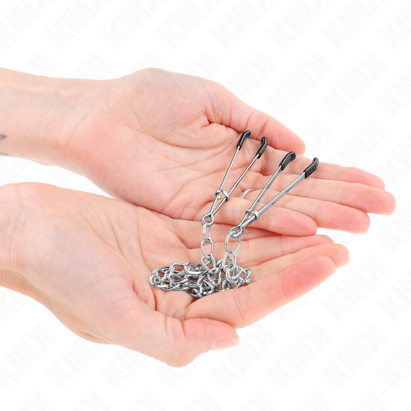 KINK - FINE NIPPLE CLIPS WITH THICK CHAIN ​​30 CM