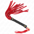 KINK - FOUET MINI EN SUÉDINE ROUGE 30 CM