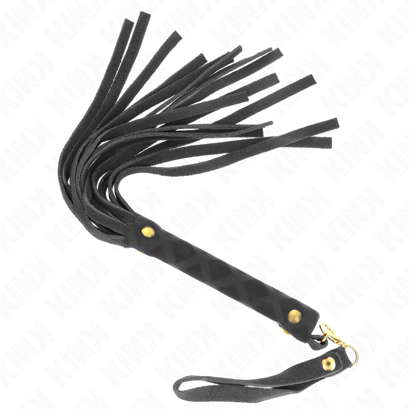 KINK - MINI WHIP BLACK SUEDE LEATHER 30 CM