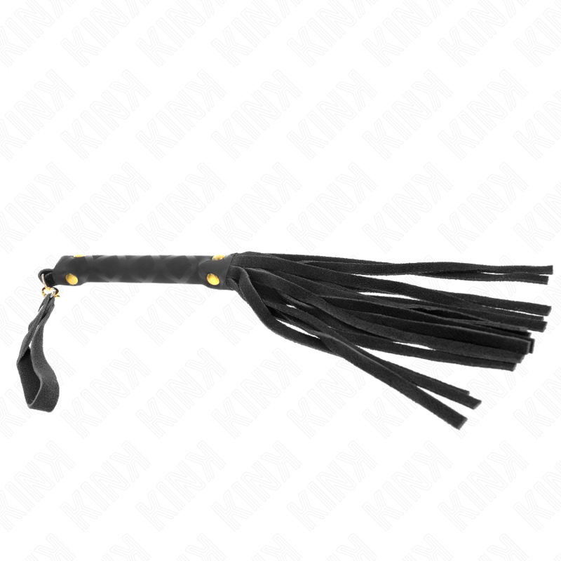 KINK - MINI WHIP BLACK SUEDE LEATHER 30 CM