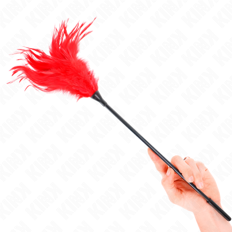 KINK - PLUMES MULTIPLES POUR CHATOUILLER ROUGE 45 CM
