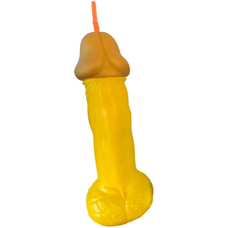 DIABLO PICANTE - VERRE PÉNIS PLASTIQUE JAUNE