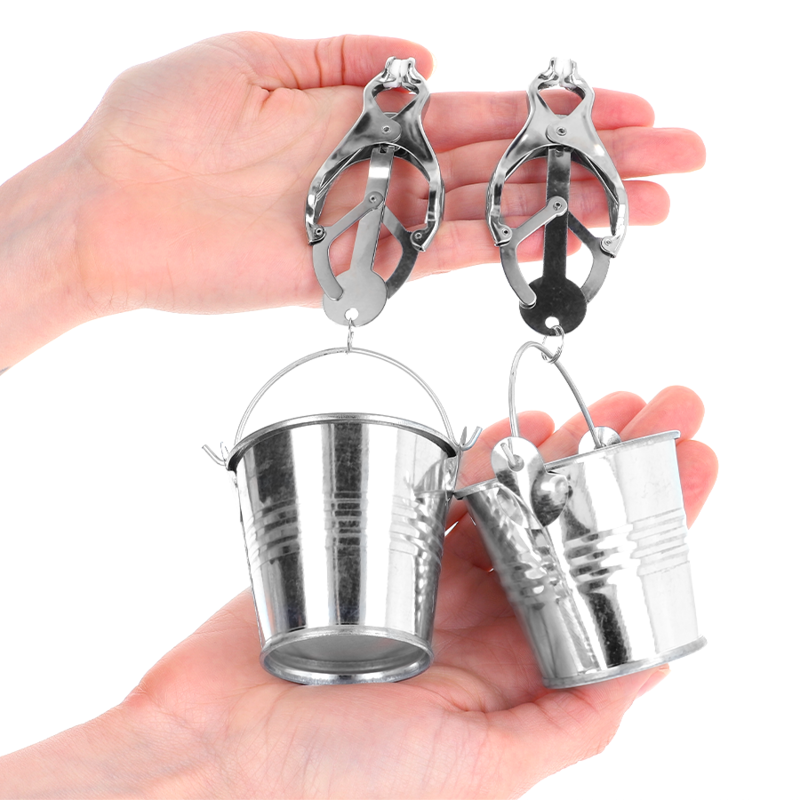 KINK - JAPANESE STYLE NIPPLE CLIPS WITH SILVER CUBE