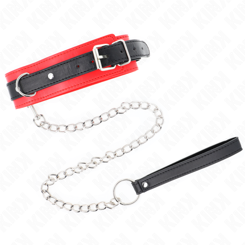 KINK - COLLIER AVEC SANGLE 65 CM MODÈLE BASIQUE MODÈLE 3 ROUGE 53 X 5 CM