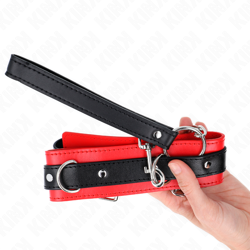 KINK - COLLIER AVEC SANGLE 65 CM MODÈLE BASIQUE MODÈLE 3 ROUGE 53 X 5 CM