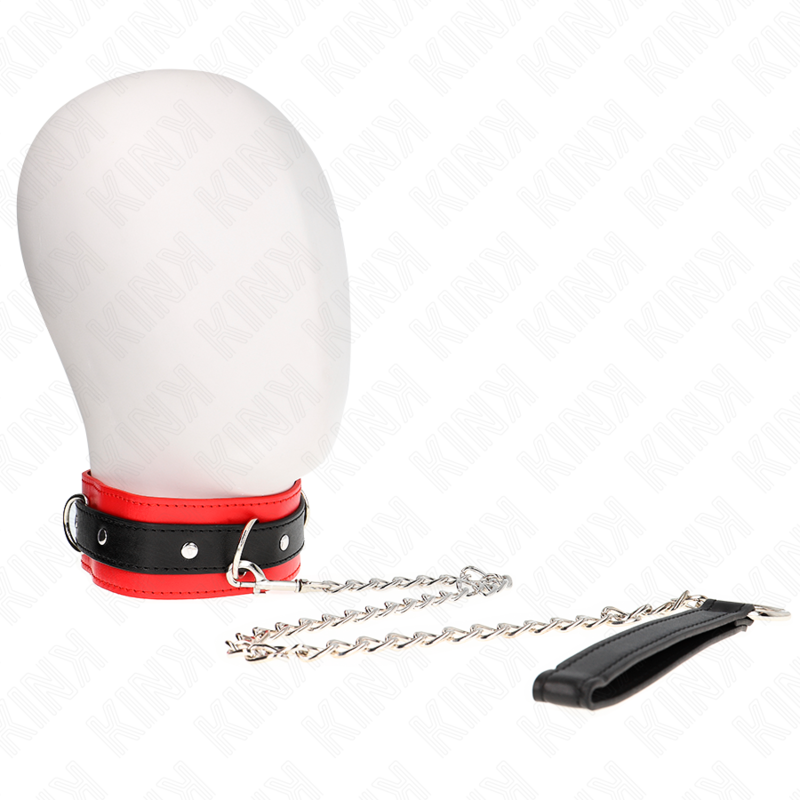KINK - COLLIER AVEC SANGLE 65 CM MODÈLE BASIQUE MODÈLE 3 ROUGE 53 X 5 CM