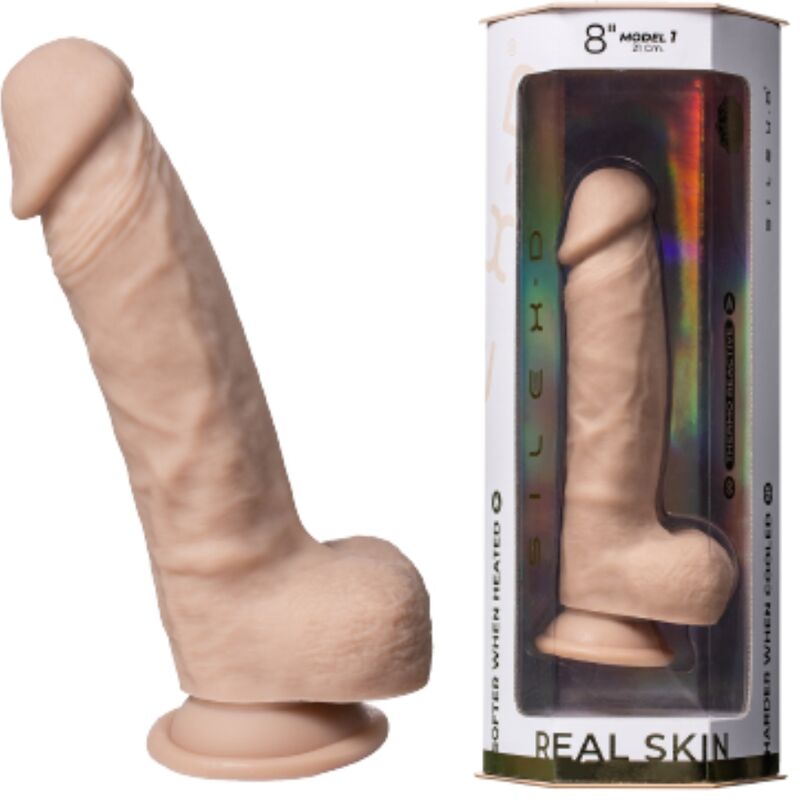SILEXD - PÉNIS EN FAUSSE PEAU HYPER RÉALISTE THERMORÉACTIF 21 CM PREMIUM SILEXPAN NATUREL