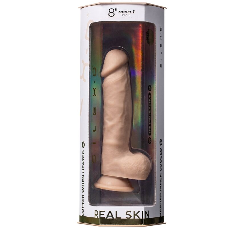 SILEXD - PÉNIS EN FAUSSE PEAU HYPER RÉALISTE THERMORÉACTIF 21 CM PREMIUM SILEXPAN NATUREL