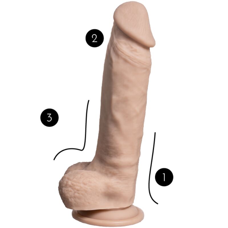 SILEXD - PÉNIS EN PEAU VÉRITABLE SUPER RÉALISTE THERMORÉACTIF 23 CM PREMIUM SILEXPAN NATUREL
