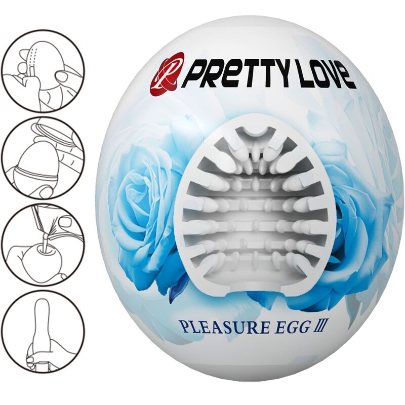 PRETTY LOVE - ŒUF DE MASTURBATION MASCULIN BLANC