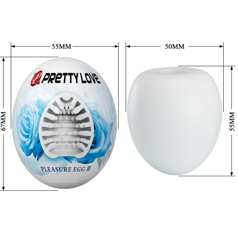 PRETTY LOVE - ŒUF DE MASTURBATION MASCULIN BLANC
