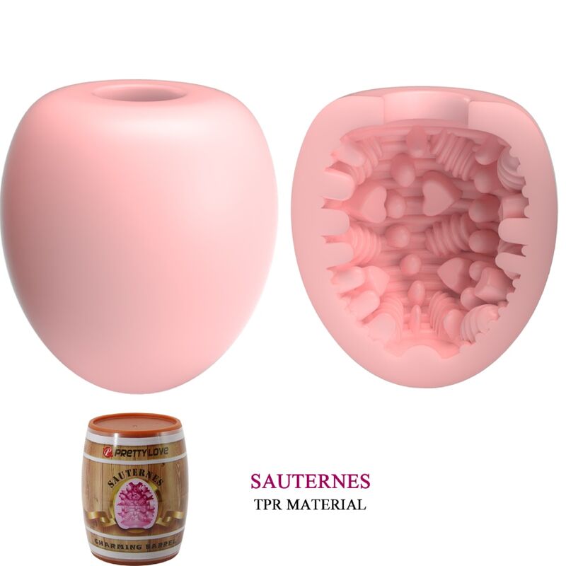 PRETTY LOVE - ŒUF MASTURBATEUR MASCULIN ROSE MODÈLE 2