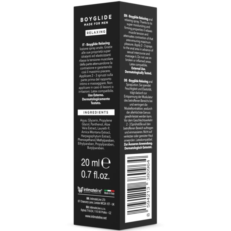 INTIMATELINE - BOYGLIDE ANAL DÉTENTE ANALE SPRAY 20 ML