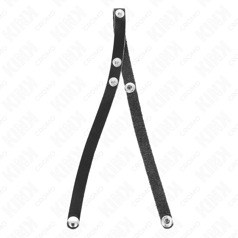 KINK - ANNEAU DE PÉNIS EN CUIR AVEC FERMETURE À PRESSION 39 X 1 CM