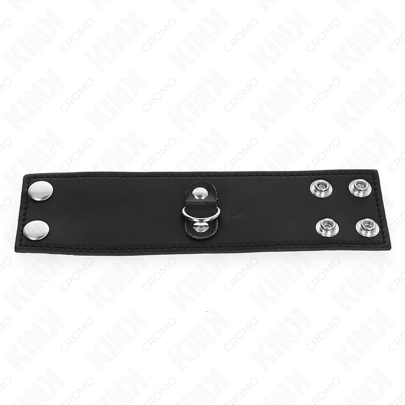 KINK - ANNEAU PÉNIS EN CUIR AVEC FERMETURE À BOUTON-PRESSION 18 X 5 CM