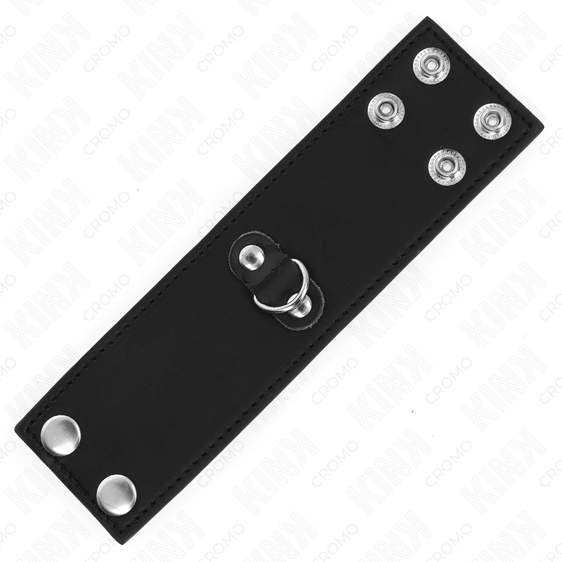 KINK - ANNEAU PÉNIS EN CUIR AVEC FERMETURE À BOUTON-PRESSION 18 X 5 CM