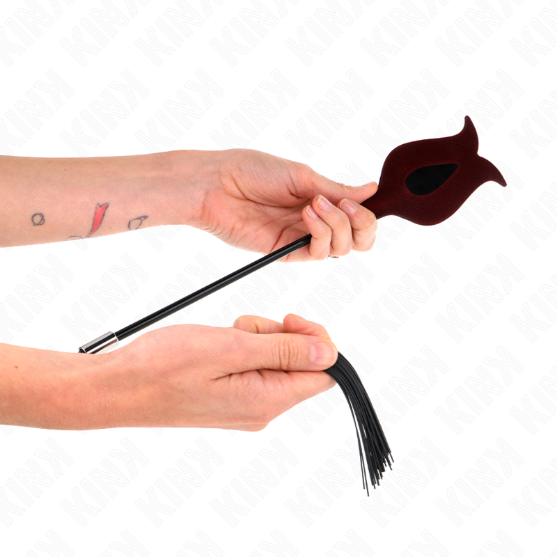 KINK - ROSE SHAPED SILICONE TASSEL WHIP 45 CM