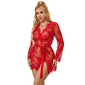 SUBBLIME - 953782 LACE NIGHTGOWN + RED THONG L/XL