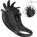 INTENSE - ANILLO VIBRADOR MABEL 10 VIBRATIONS AVEC STIMULATEUR CLITORIDIEN NOIR
