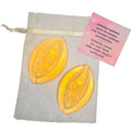 DIABLO PICANTE - 2 SAVONS PARFUMÉS FORME VAGIN JAUNE