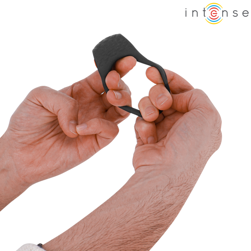 INTENSE - CLOVER ANNEAU VIBRANT PÉNIS 10 VIBRATIONS NOIR