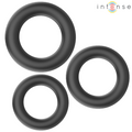 INTENSE - HUGH 3 BASIC PENIS RINGS SILICONE BLACK