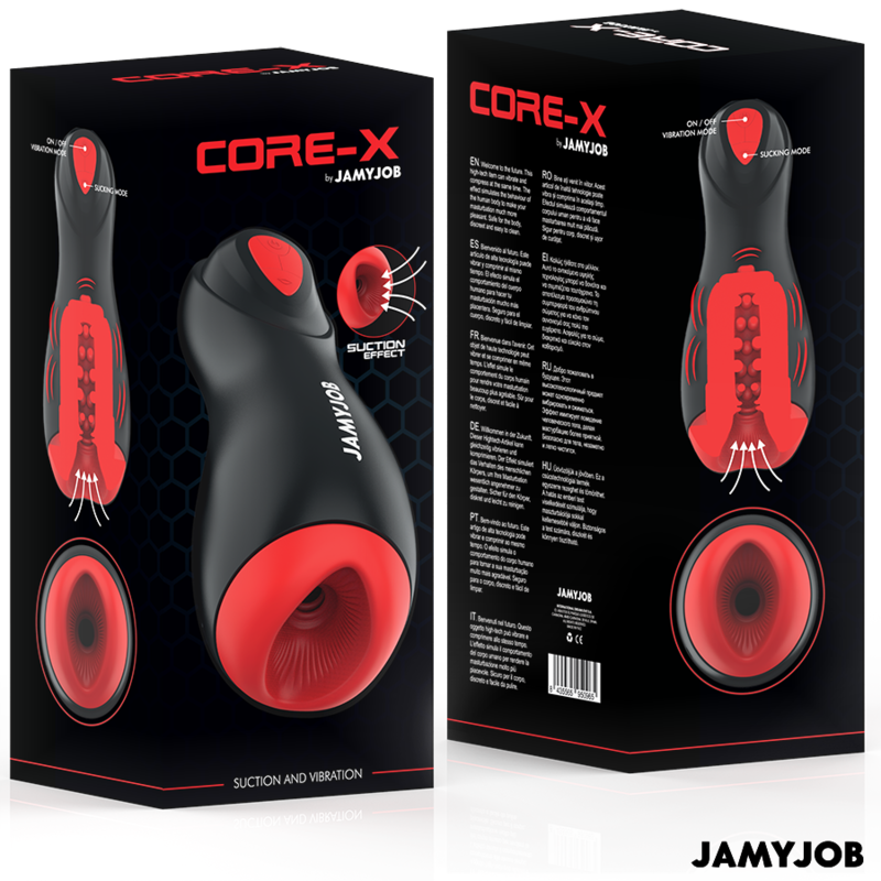 JAMYJOB - MASTURBATEUR AUTOMATIQUE CORE-X 5 MODES AVEC SUCCION ET VIBRATION