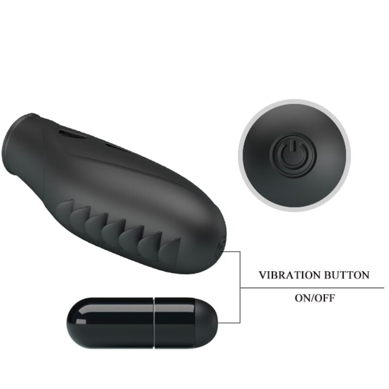 PRETTY LOVE - GILO VIBREUR DE DOIGT EN SILICONE NOIR