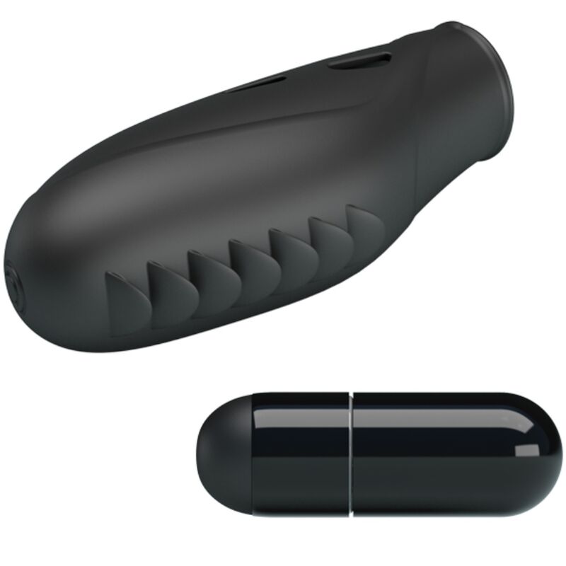PRETTY LOVE - GILO VIBREUR DE DOIGT EN SILICONE NOIR