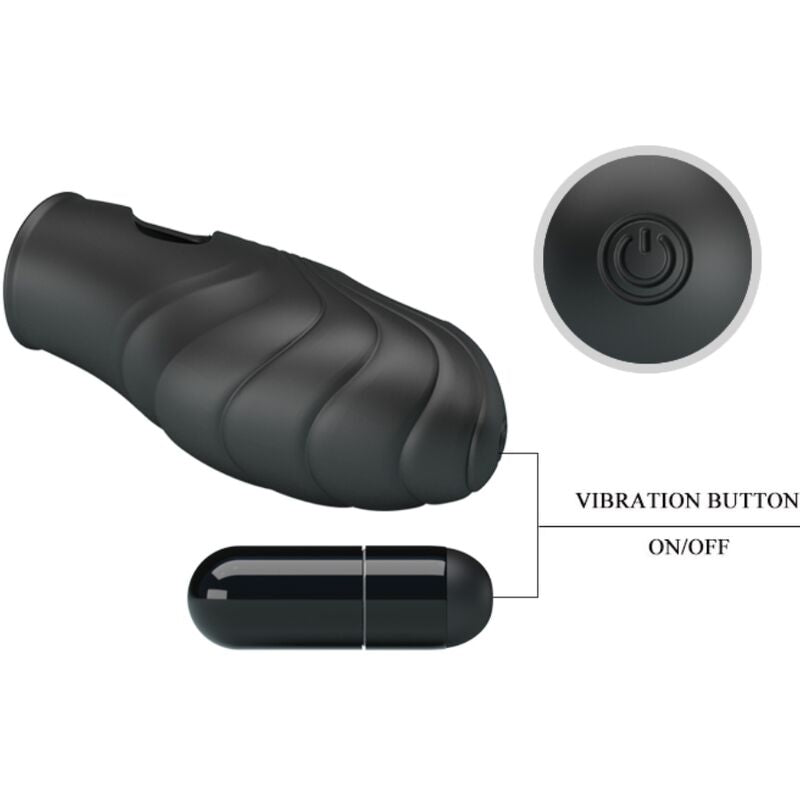 PRETTY LOVE - LICH VIBROMASSEUR DE DOIGT EN SILICONE NOIR