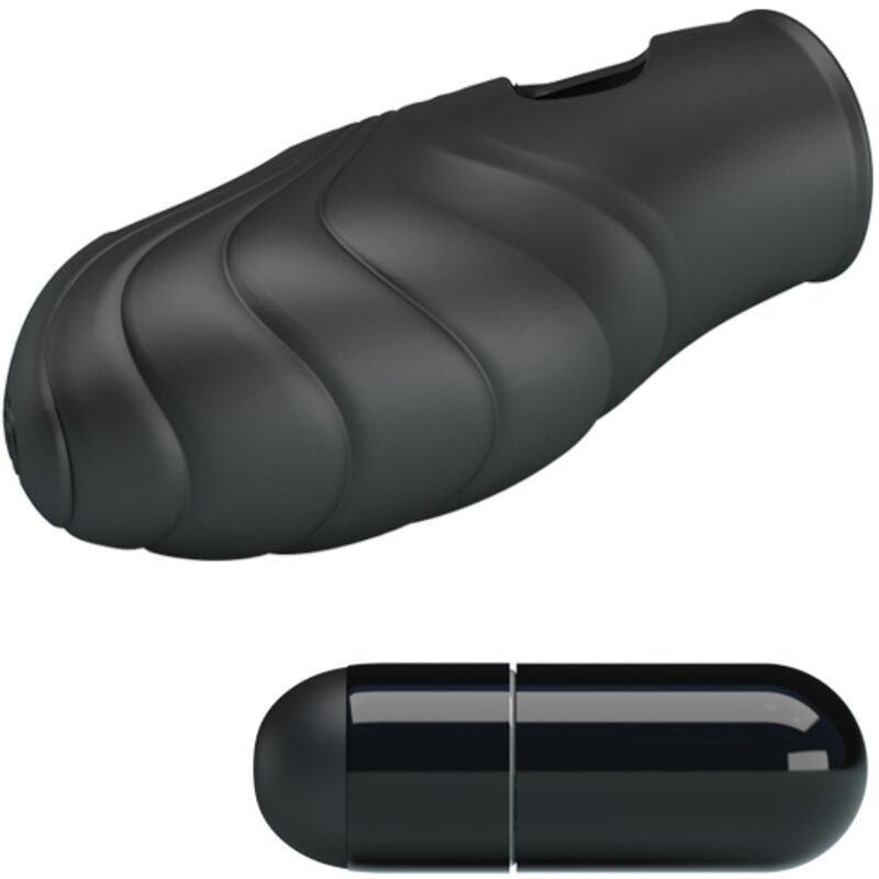 PRETTY LOVE - LICH VIBROMASSEUR DE DOIGT EN SILICONE NOIR